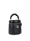 CHNL -  Black 22S Top Handle Vanity Bag