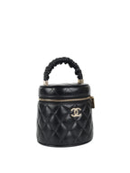 CHNL -  Black 22S Top Handle Vanity Bag