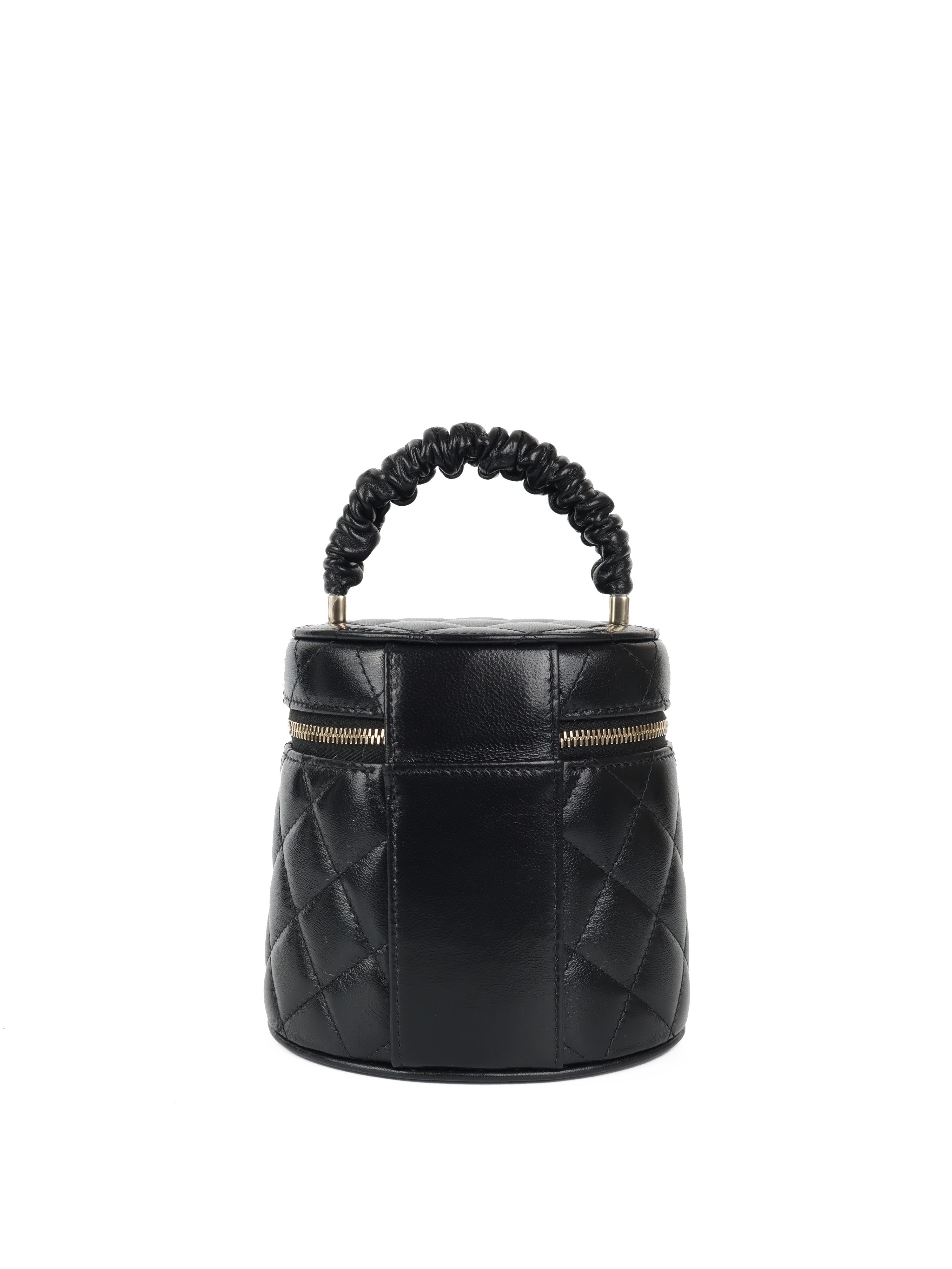 CHNL -  Black 22S Top Handle Vanity Bag