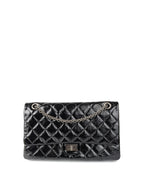 CHNL -  Black Medium Patent 2.55 Bag