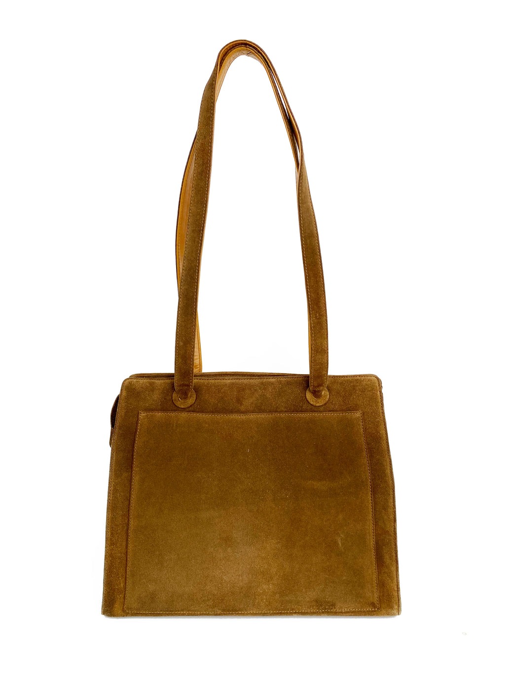 CHNL -   Tan Brown Suede Bag