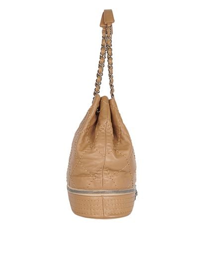 CHNL -  CC Wild Stitch Brown Leather Bucket Bag
