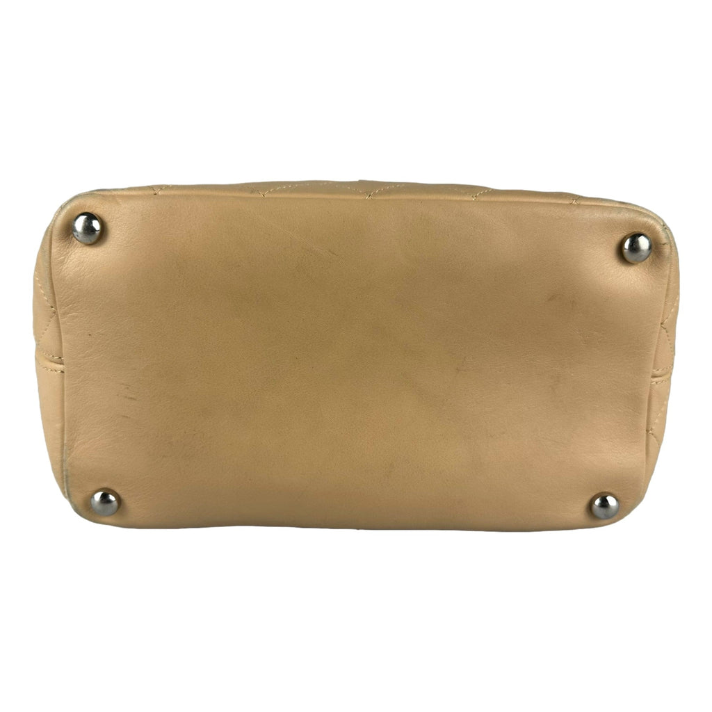 CHNL -  Tote Bag Cambon Beige Quilted Lambskin Leather