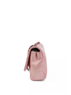 CHNL -  Medium Pink Metallic Flap Bag