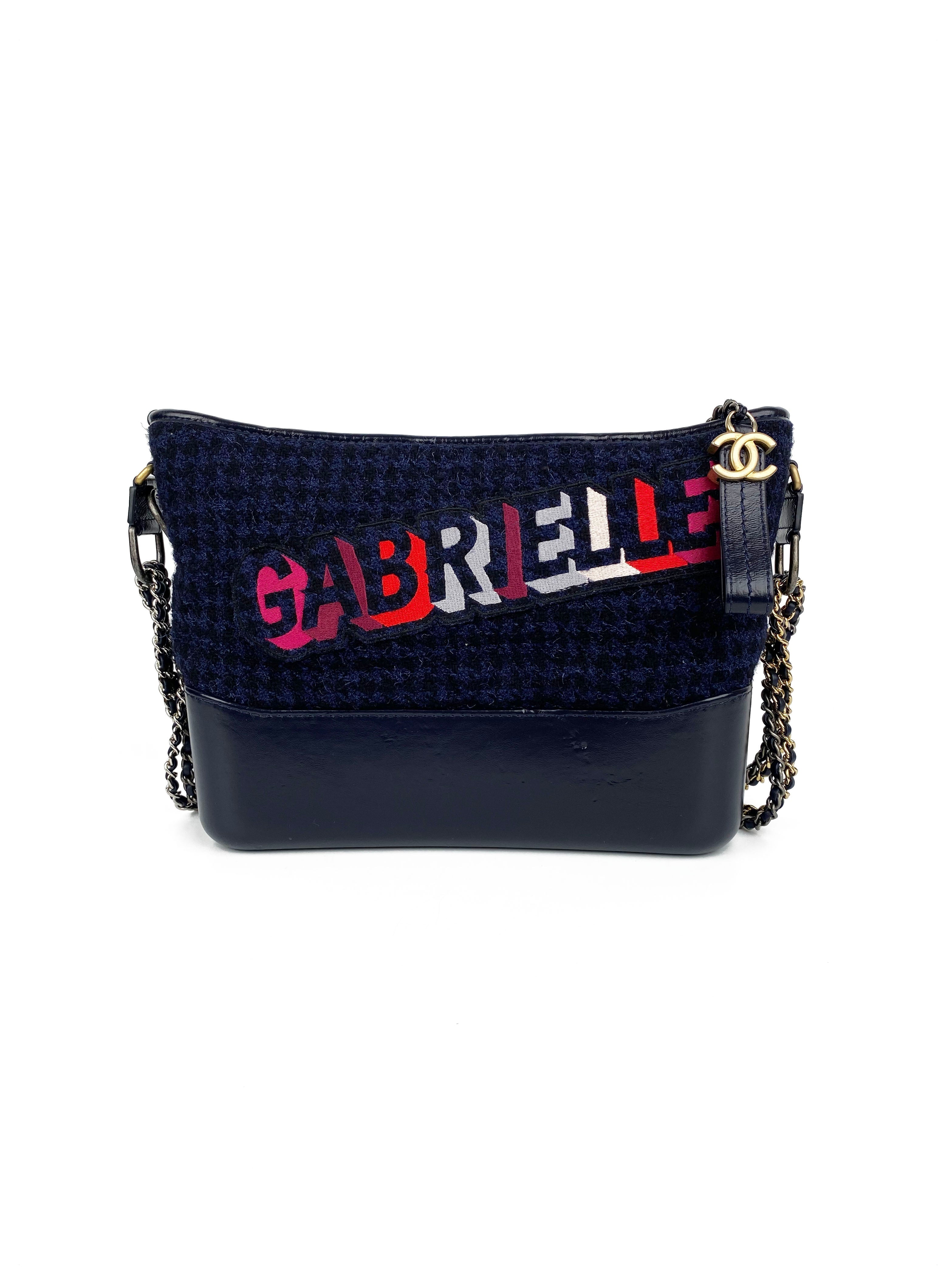 CHNL -  Navy Tweed Gabrielle Bag