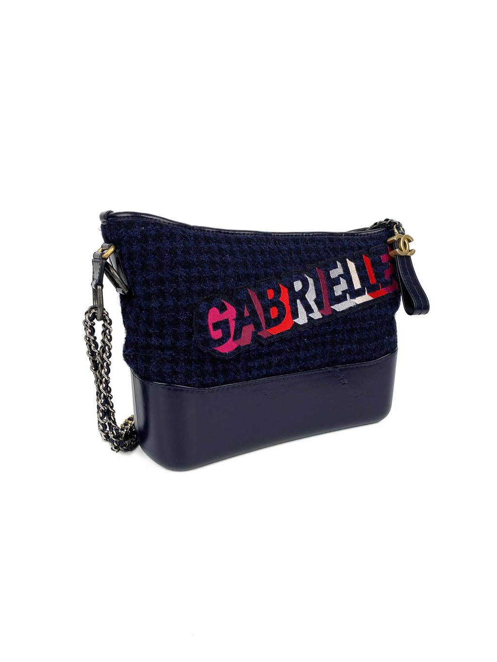 CHNL -  Navy Tweed Gabrielle Bag