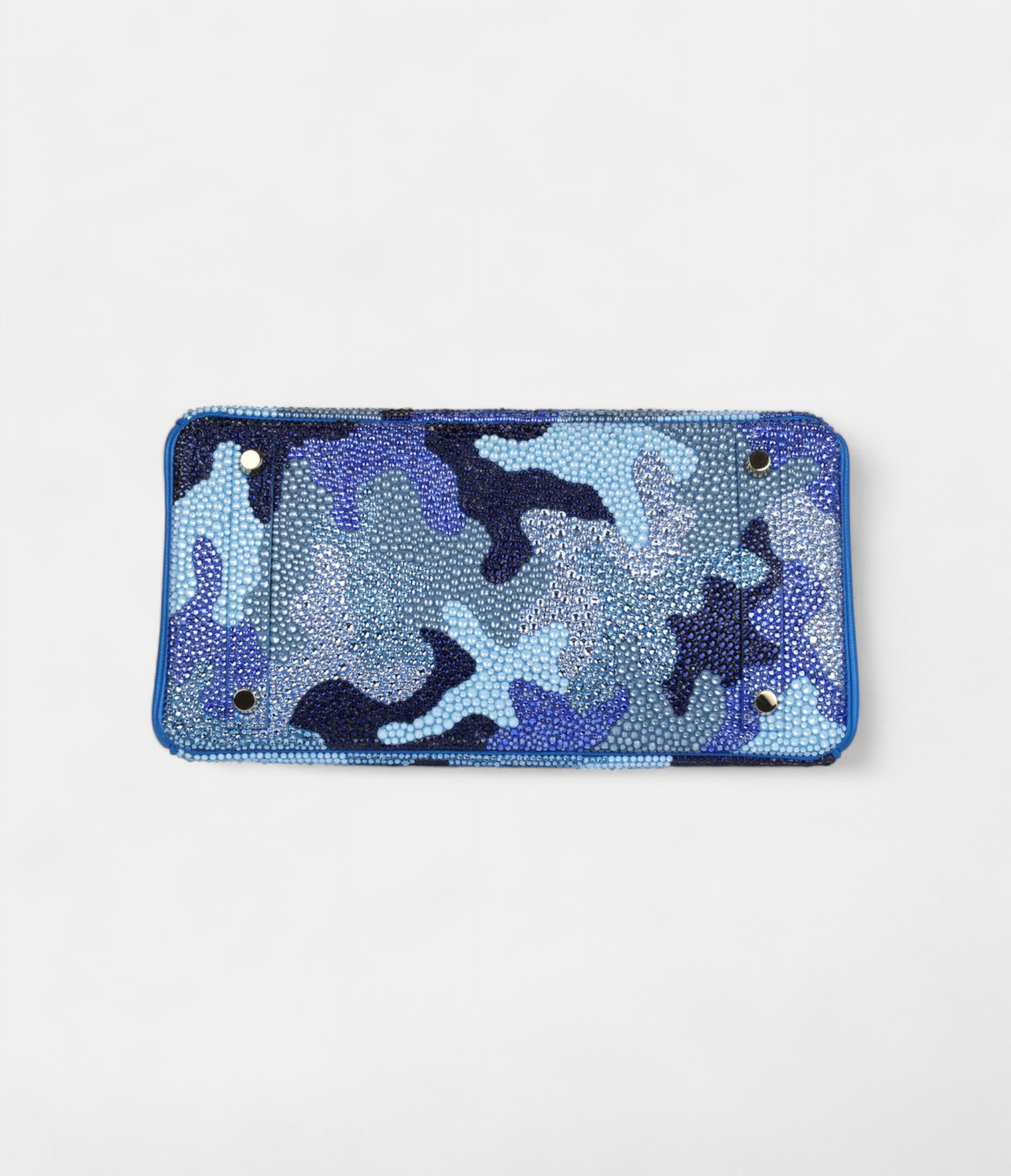 Custom Camouflage Swarovski Crystal  HM BK 30 Bleu Hydra Chevre Gold Hardware
