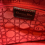 CHRISTIAN DYOR Lady DYOR Medium Patent Cannage Tote Bag