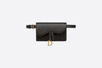 CHRISTIAN DYOR GRAINED CALFSKIN SADDLE BELT BAG