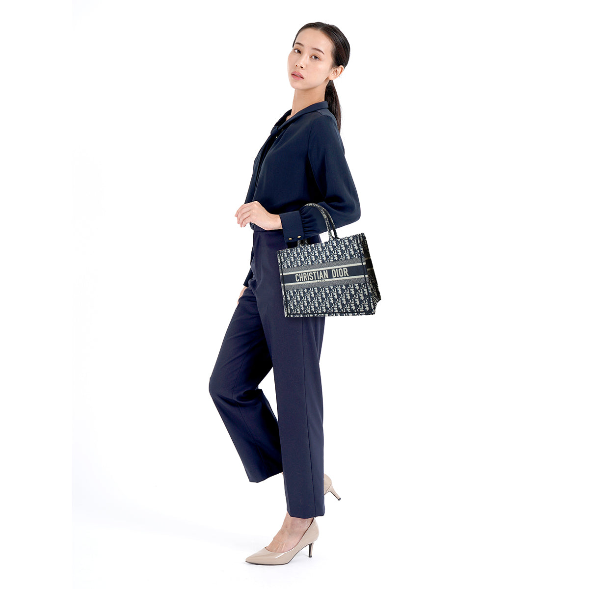 DYOR SMALL BOOK TOTE OBLIQUE EMBROIDERY