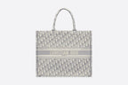 DYOR LARGE BOOK TOTE GRAY DYOR OBLIQUE EMBROIDERY