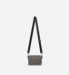 CHRISTIAN DYOR POUCH DYOR OBLIQUE JACQUARD WITH STRAP