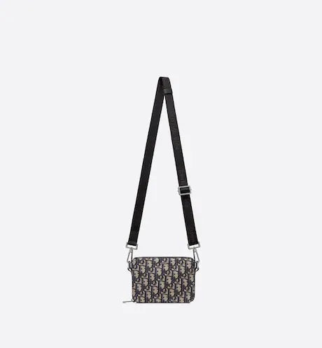 CHRISTIAN DYOR POUCH DYOR OBLIQUE JACQUARD WITH STRAP