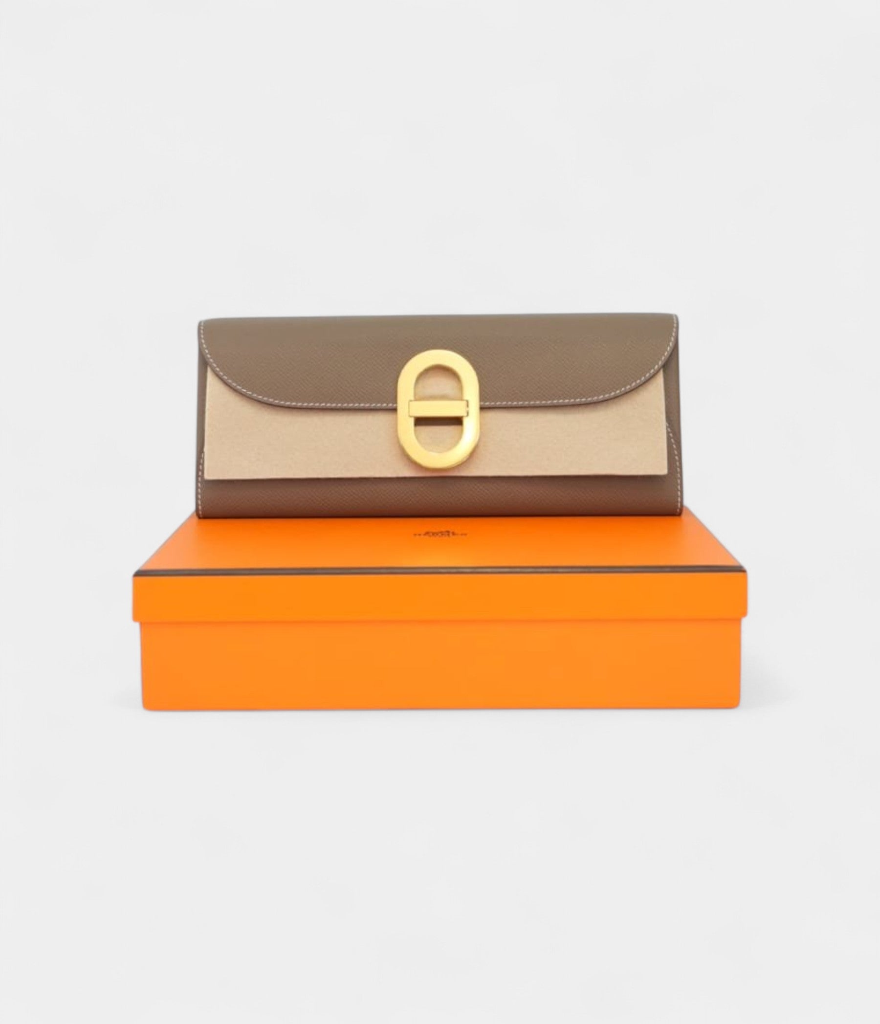 Etoupe Maillon To Go Wallet Epsom Calfskin Leather