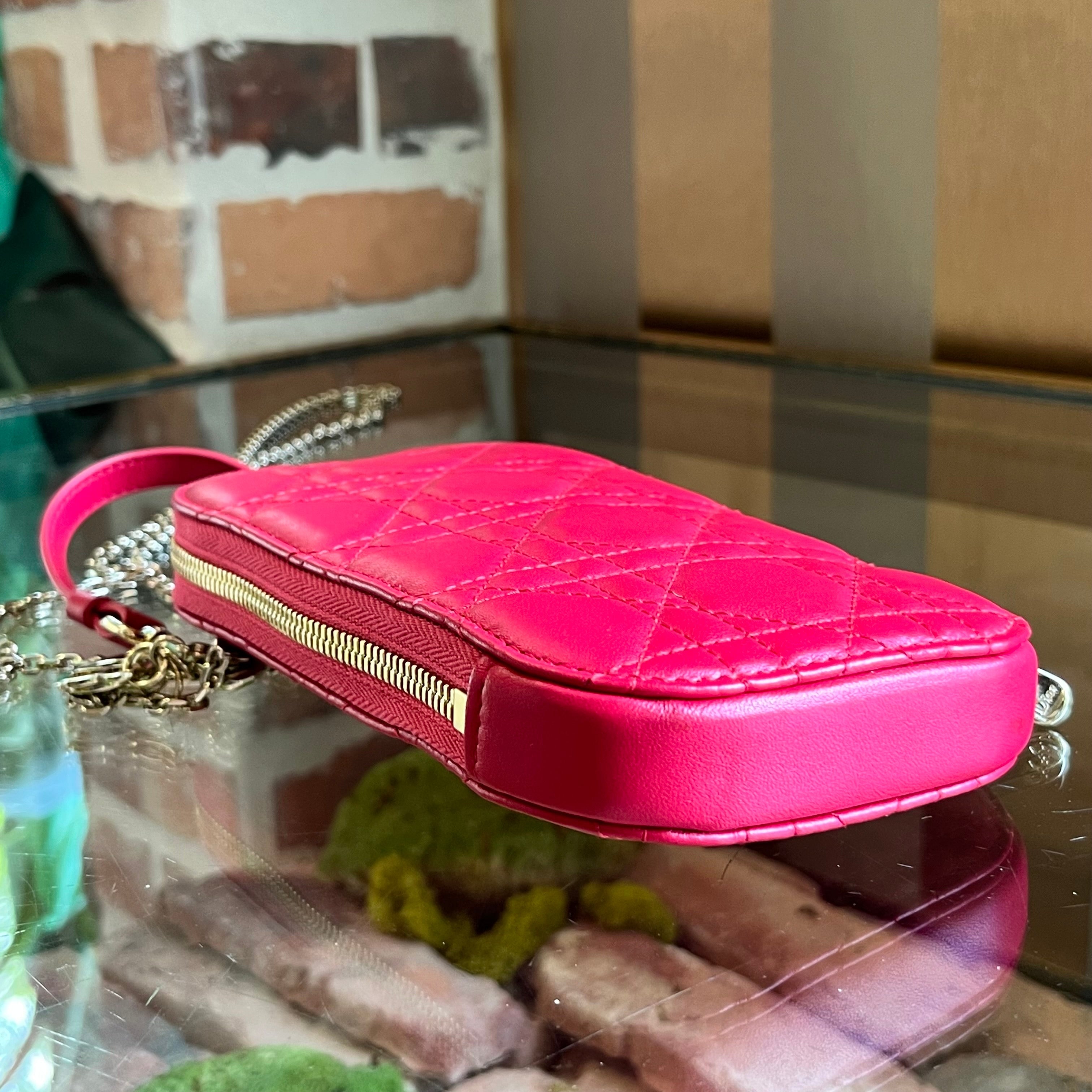 CHRISTIAN DYOR Lady DYOR Call'in DYOR Cannage Lambskin Crossbody Bag