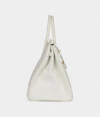 HM BK 35 White Clemence Gold Hardware