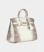 HM BK 25 Himalaya Niloticus Crocodile Diamond Encrusted Palladium Hardware