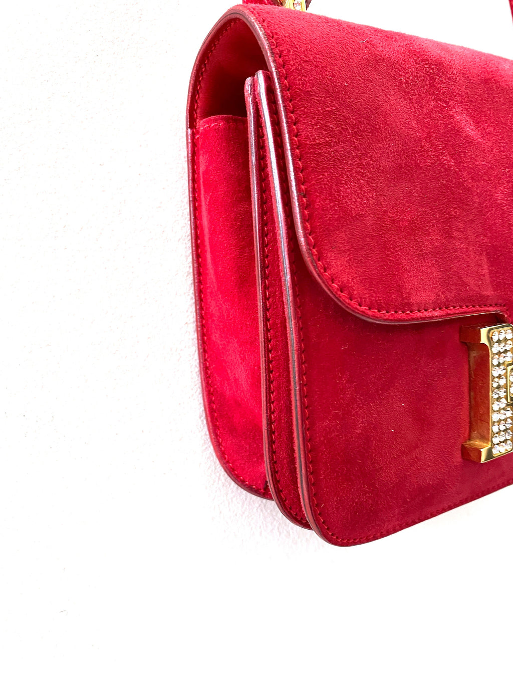 HRMS?S CONSTANCE 18 ROUGE SHOULDER BAG
