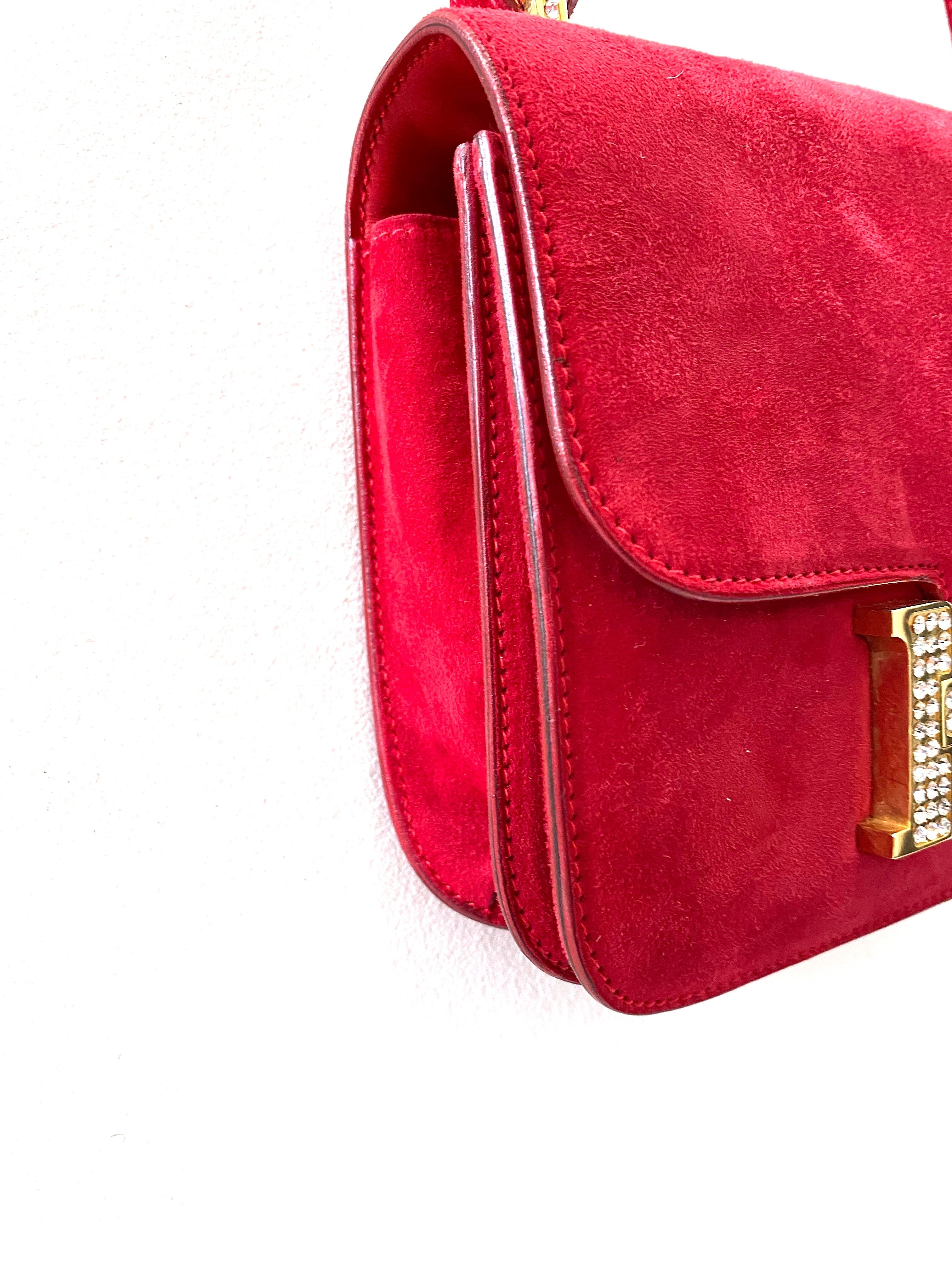 HRMS?S CONSTANCE 18 ROUGE SHOULDER BAG