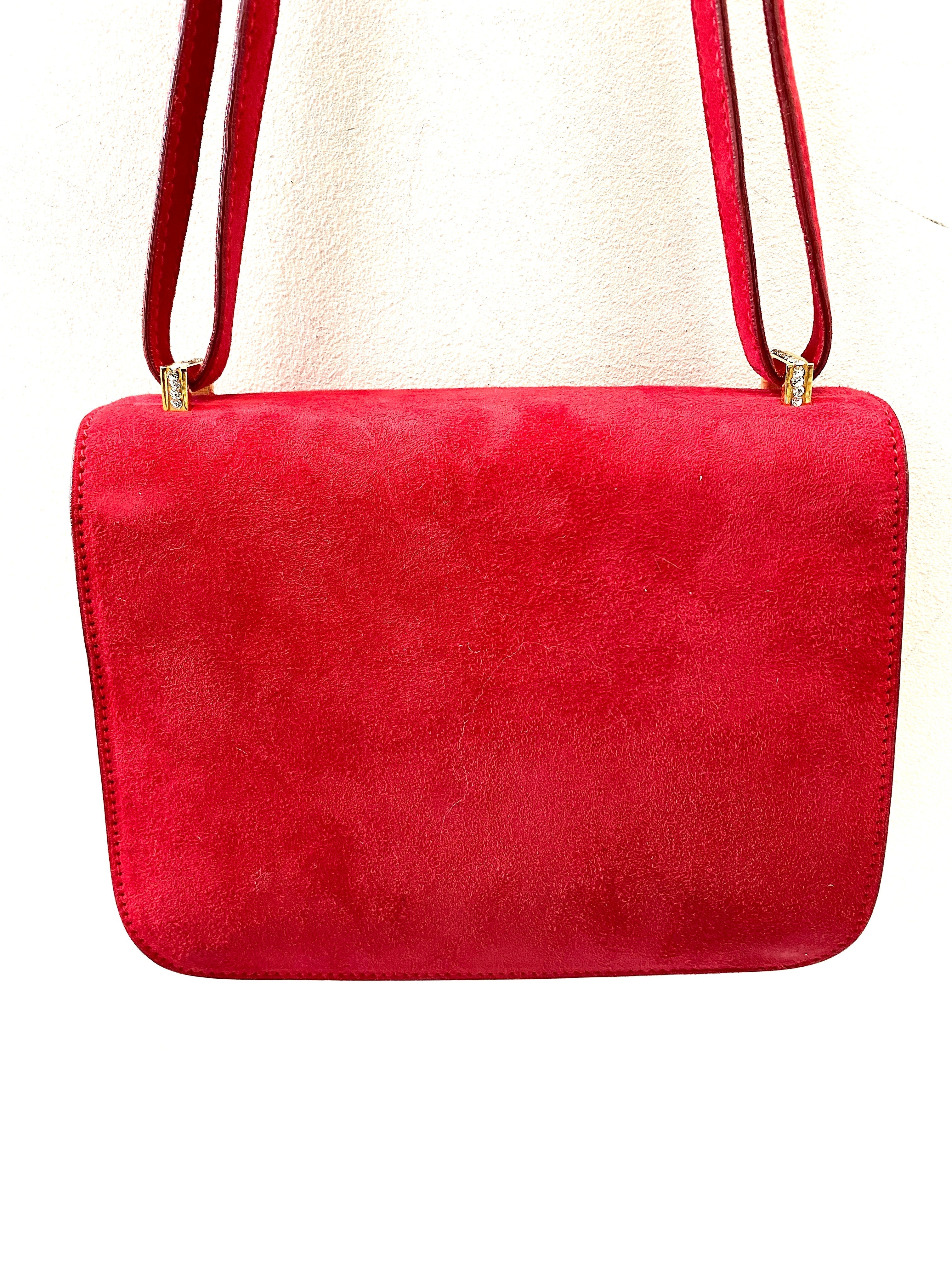 HRMS?S CONSTANCE 18 ROUGE SHOULDER BAG