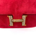 HRMS?S CONSTANCE 18 ROUGE SHOULDER BAG