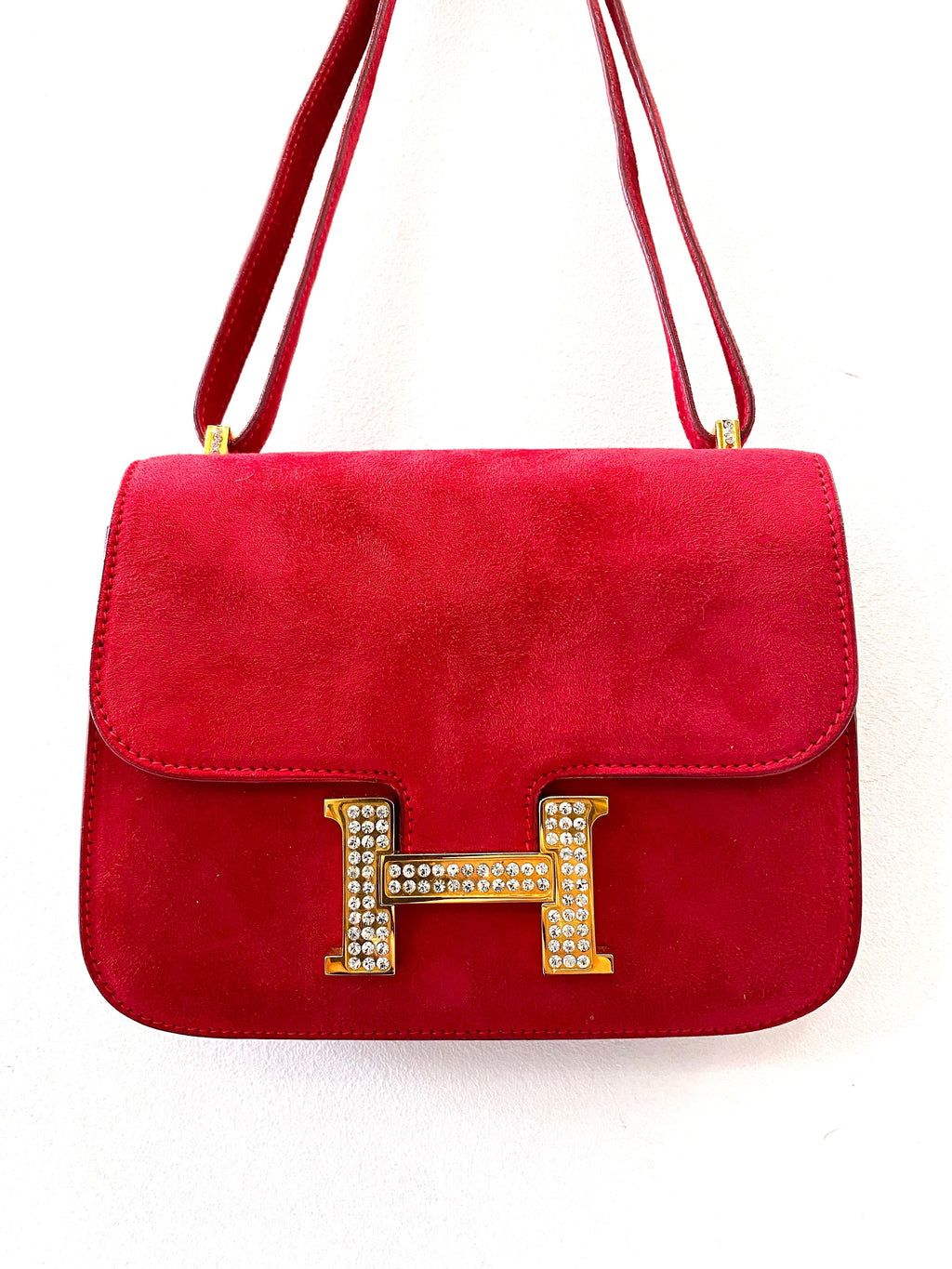 HRMS?S CONSTANCE 18 ROUGE SHOULDER BAG