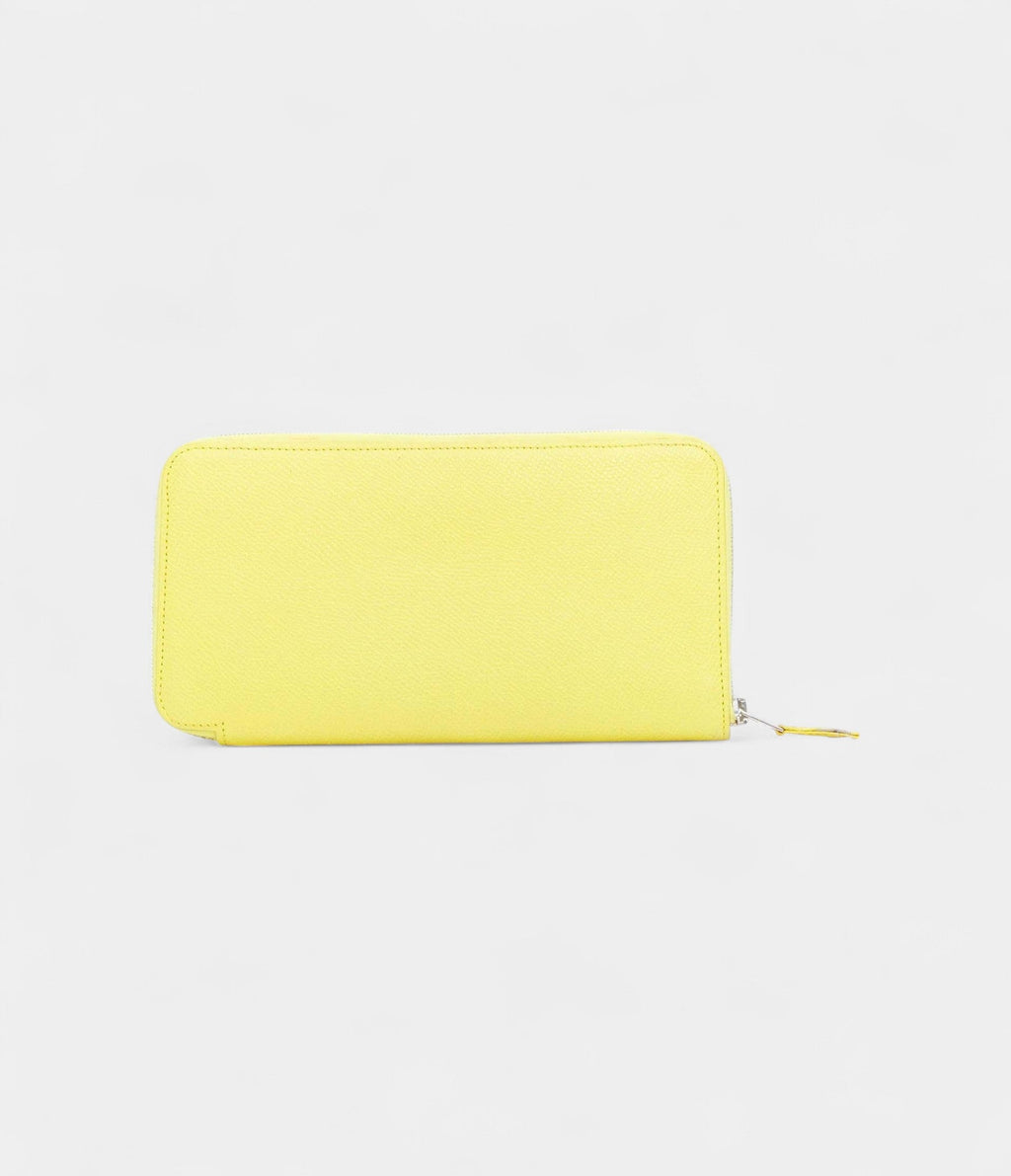 HERMES Azap Jaune Citron yellow epsom leather classique long wallet