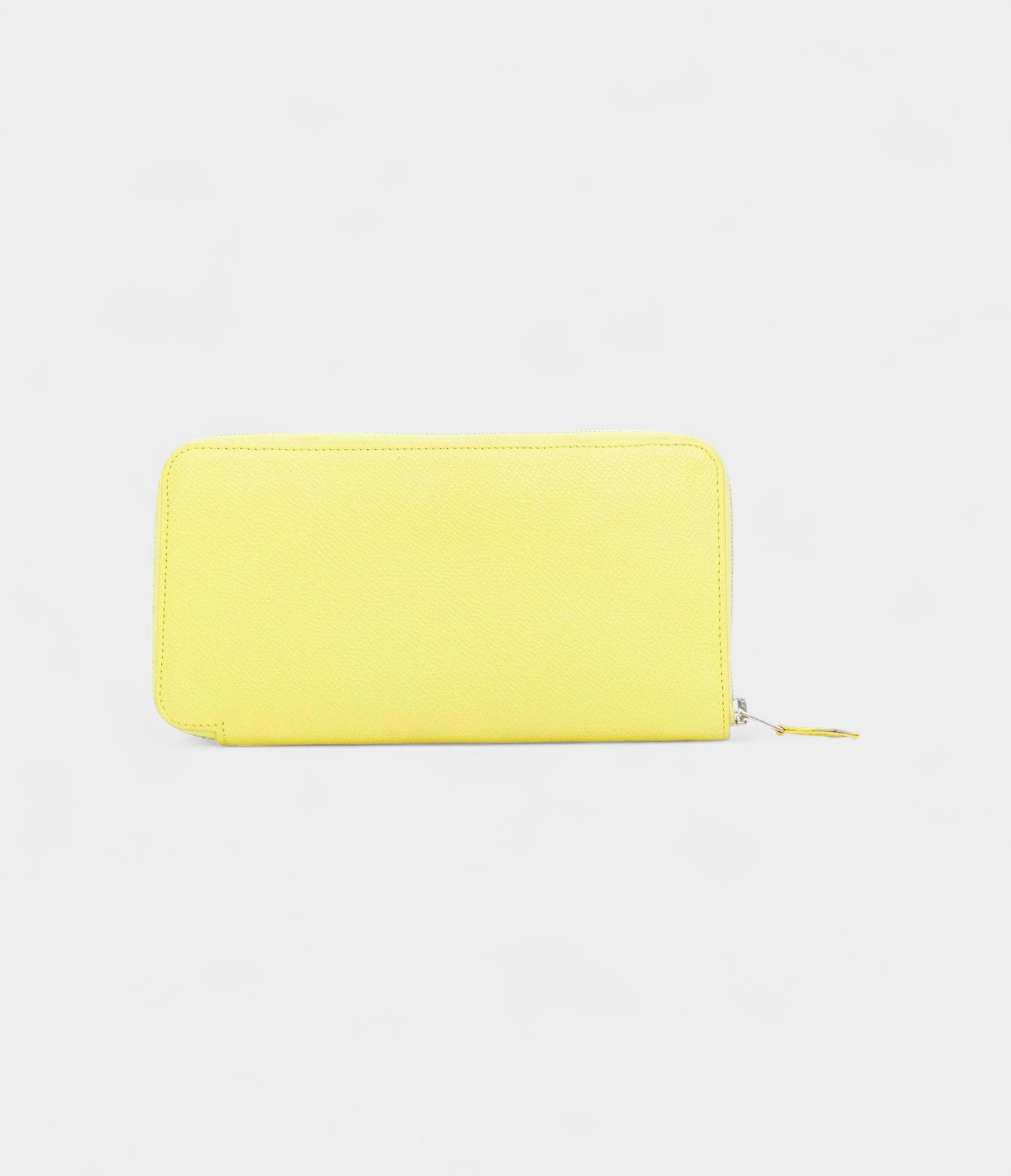 HERMES Azap Jaune Citron yellow epsom leather classique long wallet