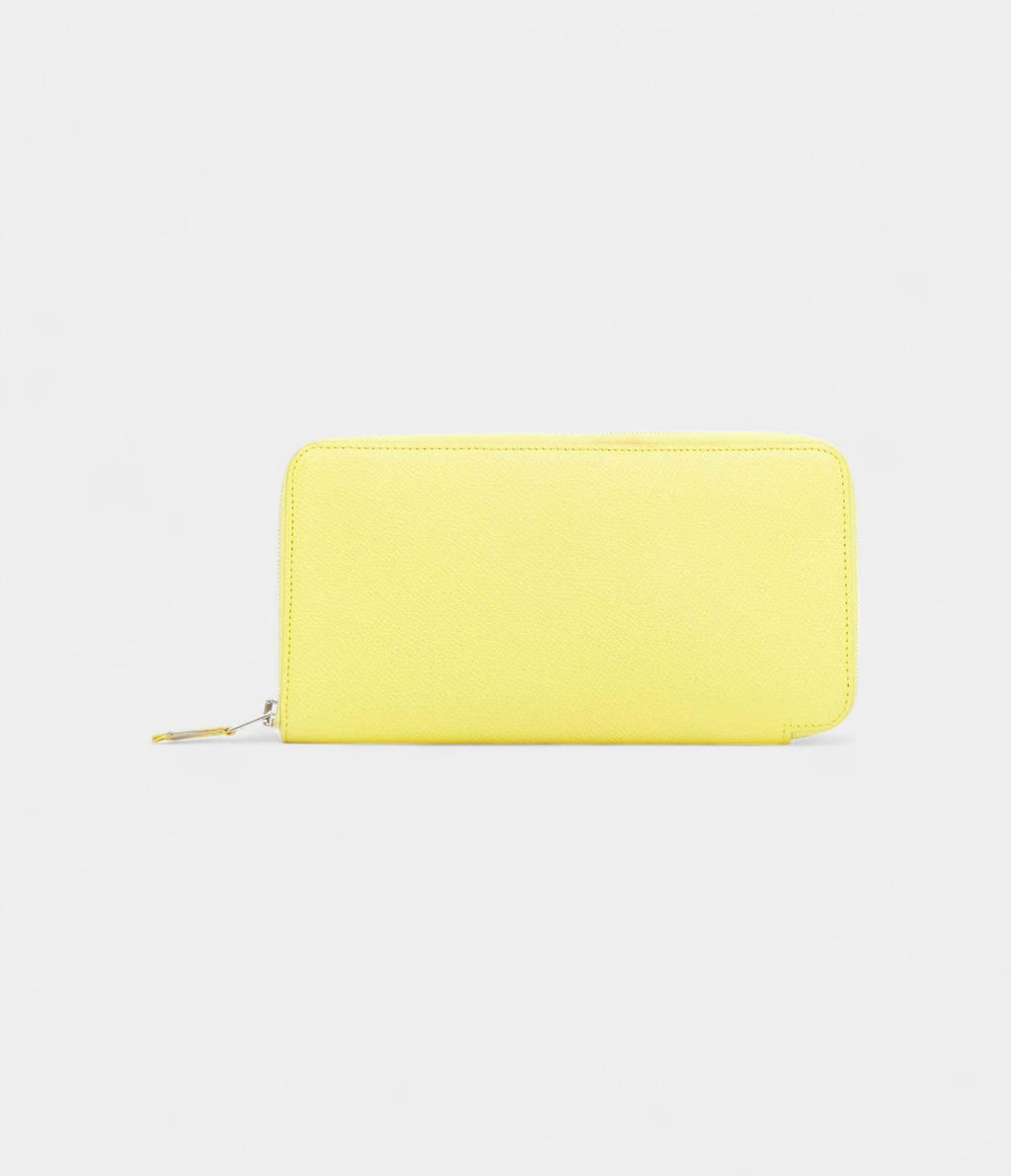 HERMES Azap Jaune Citron yellow epsom leather classique long wallet