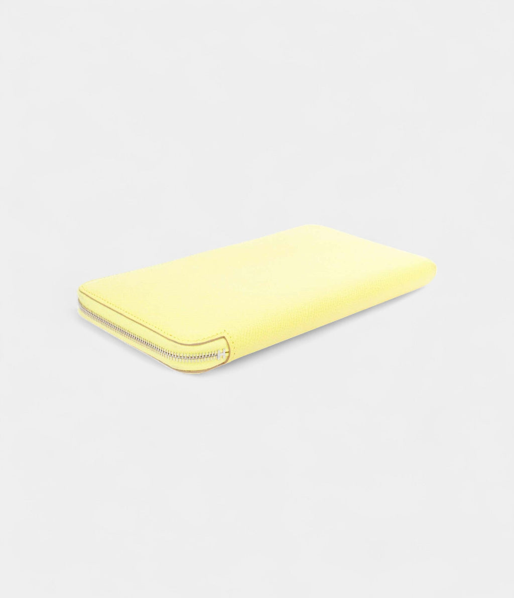 HERMES Azap Jaune Citron yellow epsom leather classique long wallet