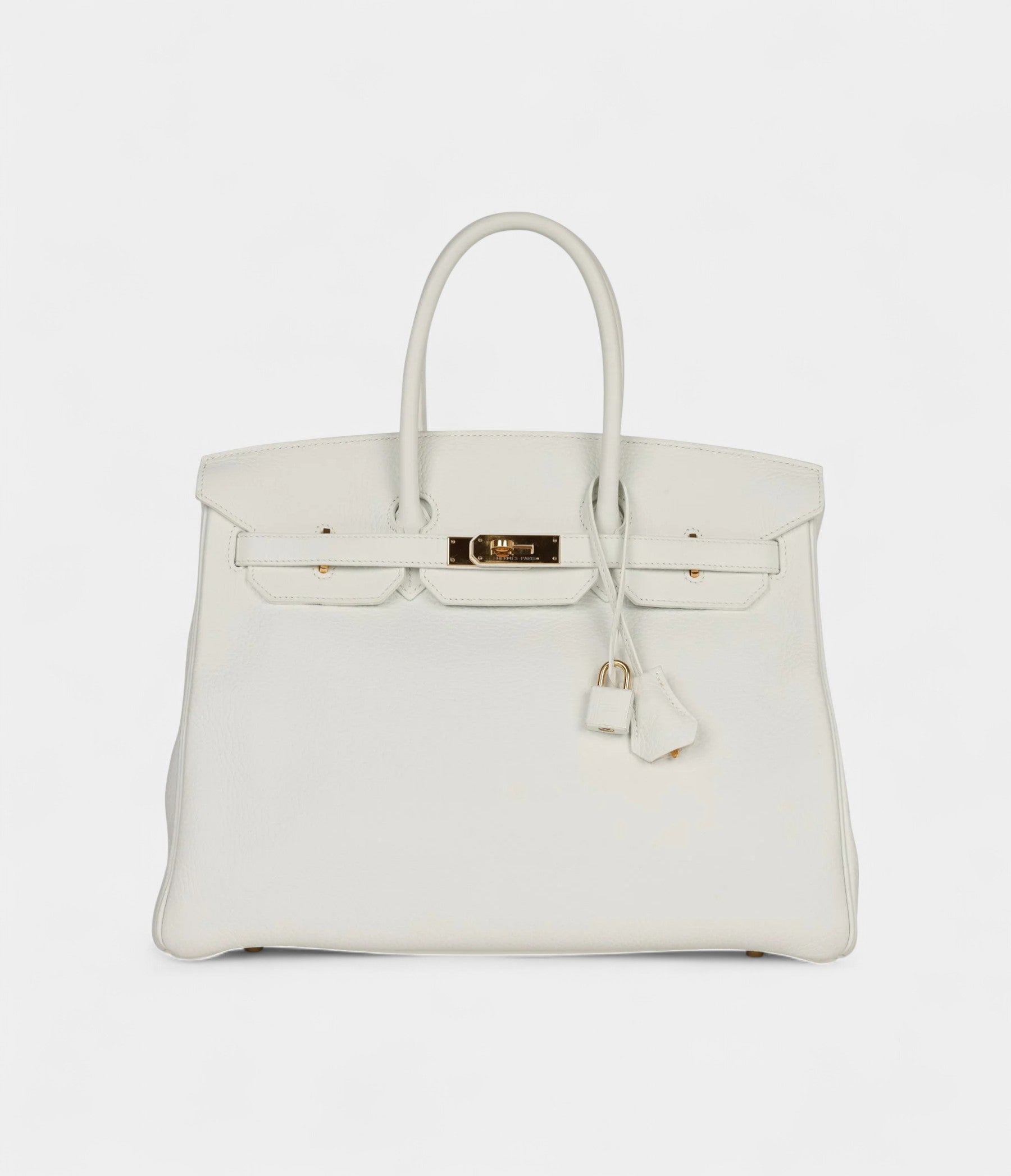 HM BK 35 White Clemence Gold Hardware