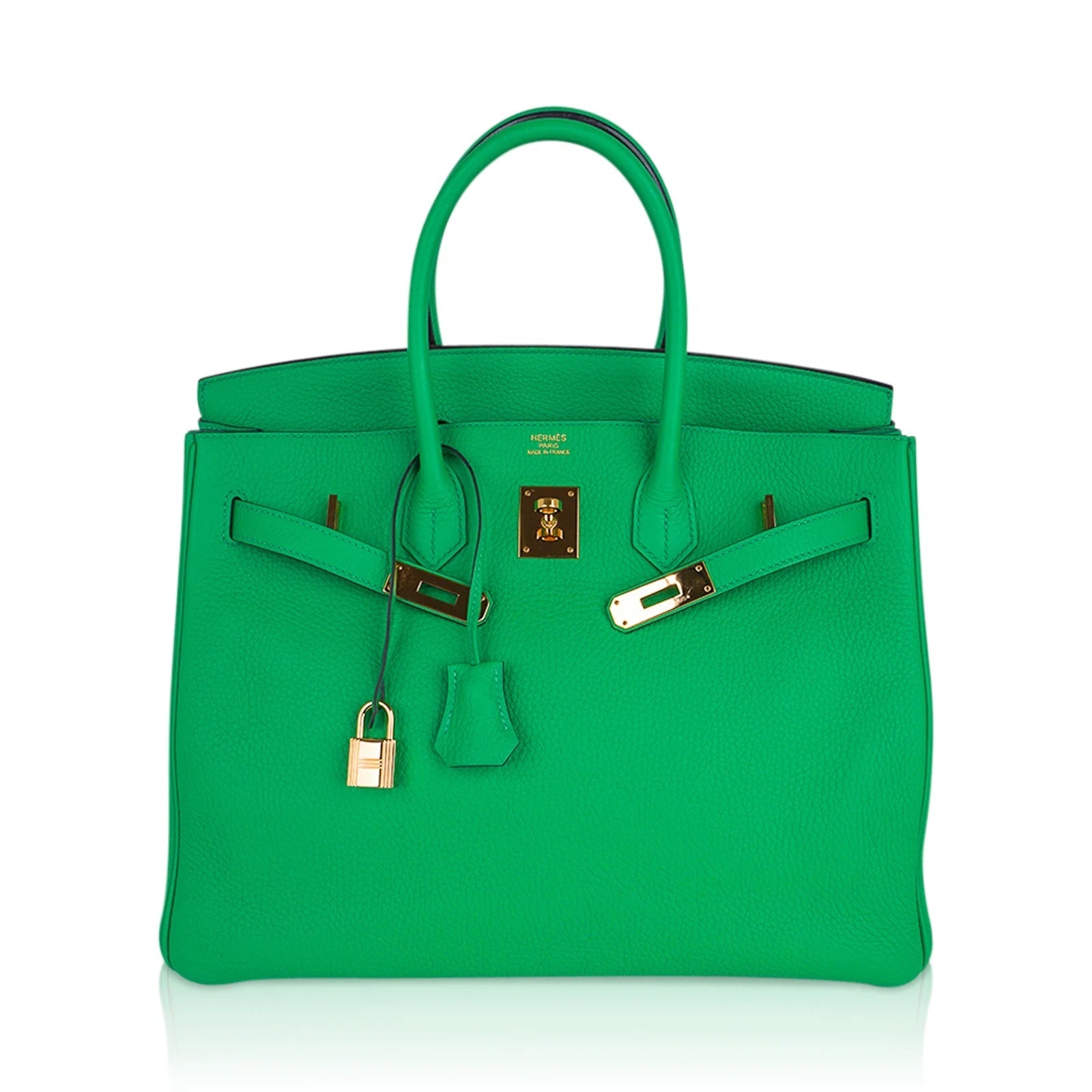 HRMS BIRKIN 35 BAMBOO TOGO LEATHER HANDBAG