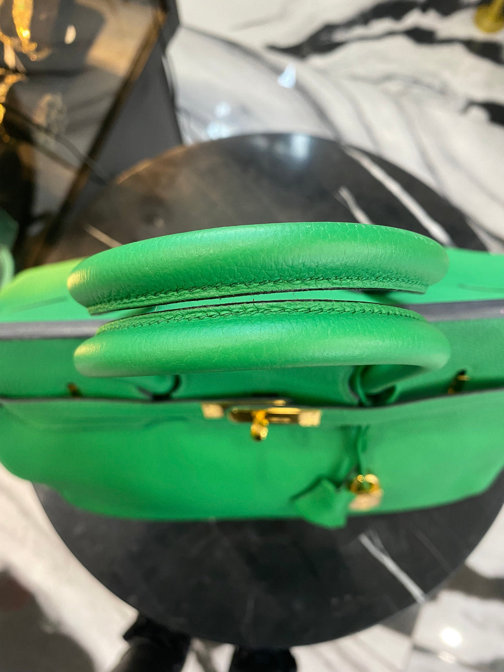 HRMS BIRKIN 35 BAMBOO TOGO LEATHER HANDBAG