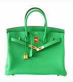 HRMS BIRKIN 35 BAMBOO TOGO LEATHER HANDBAG