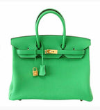 HRMS BIRKIN 35 BAMBOO TOGO LEATHER HANDBAG