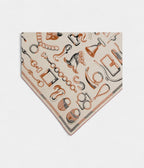 HM140cm Cashmere Shawl In Neutral Tones Poetic Inventory for a Tale Saddler Motif