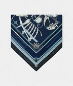 HM140cm Cashmere Shawl in Blue Bandana Pattern Court Harness