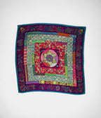 HM140cm Cashmere Shawl in Blue Provençal Flower Quilt