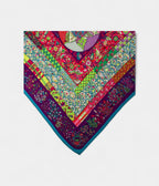 HM140cm Cashmere Shawl in Blue Provençal Flower Quilt