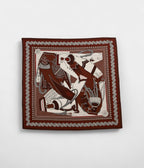 HM140cm Cashmere Shawl in Brown & Zouaves and Dragons Bandana Motif