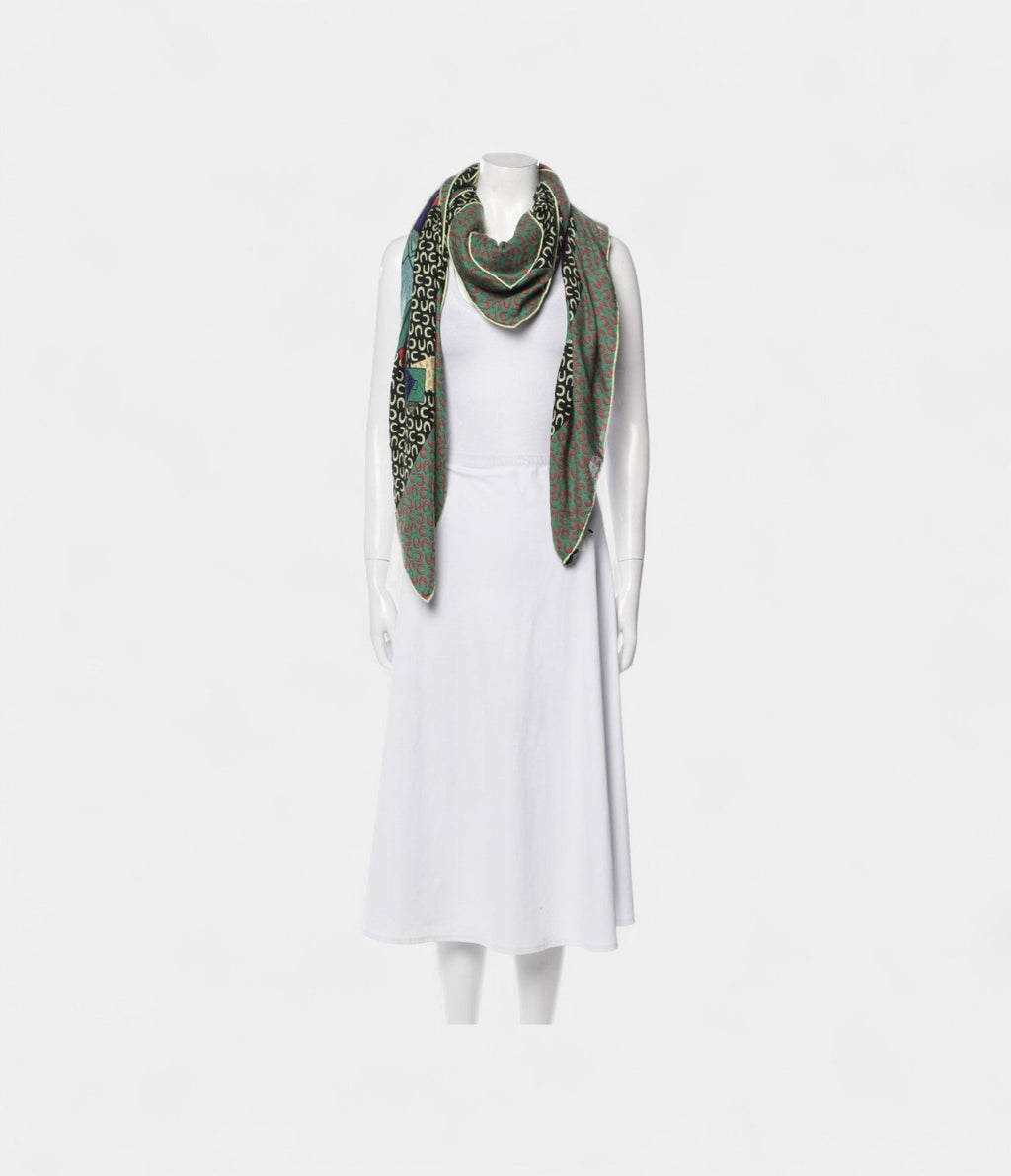 HM140cm Cashmere Shawl in Green
