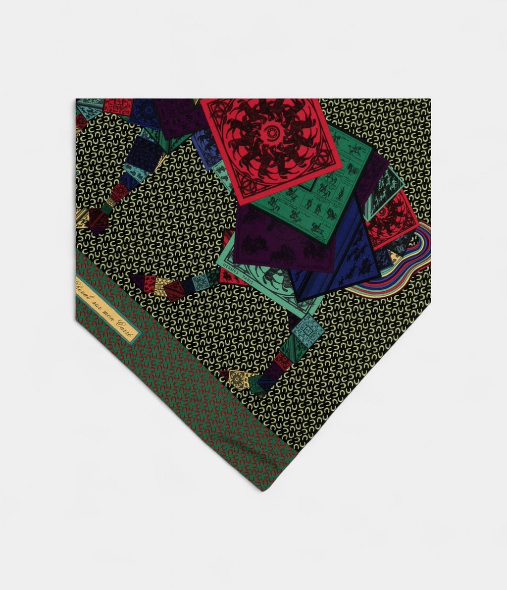 HM140cm Cashmere Shawl in Green