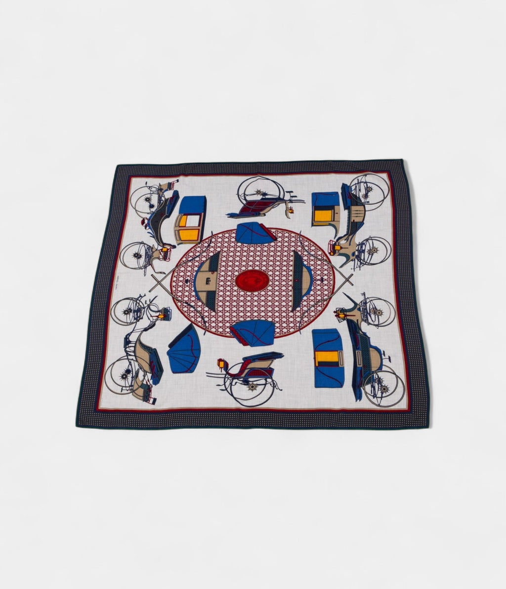 HM140cm Cashmere Shawl in Grey Transforming Cars Motif