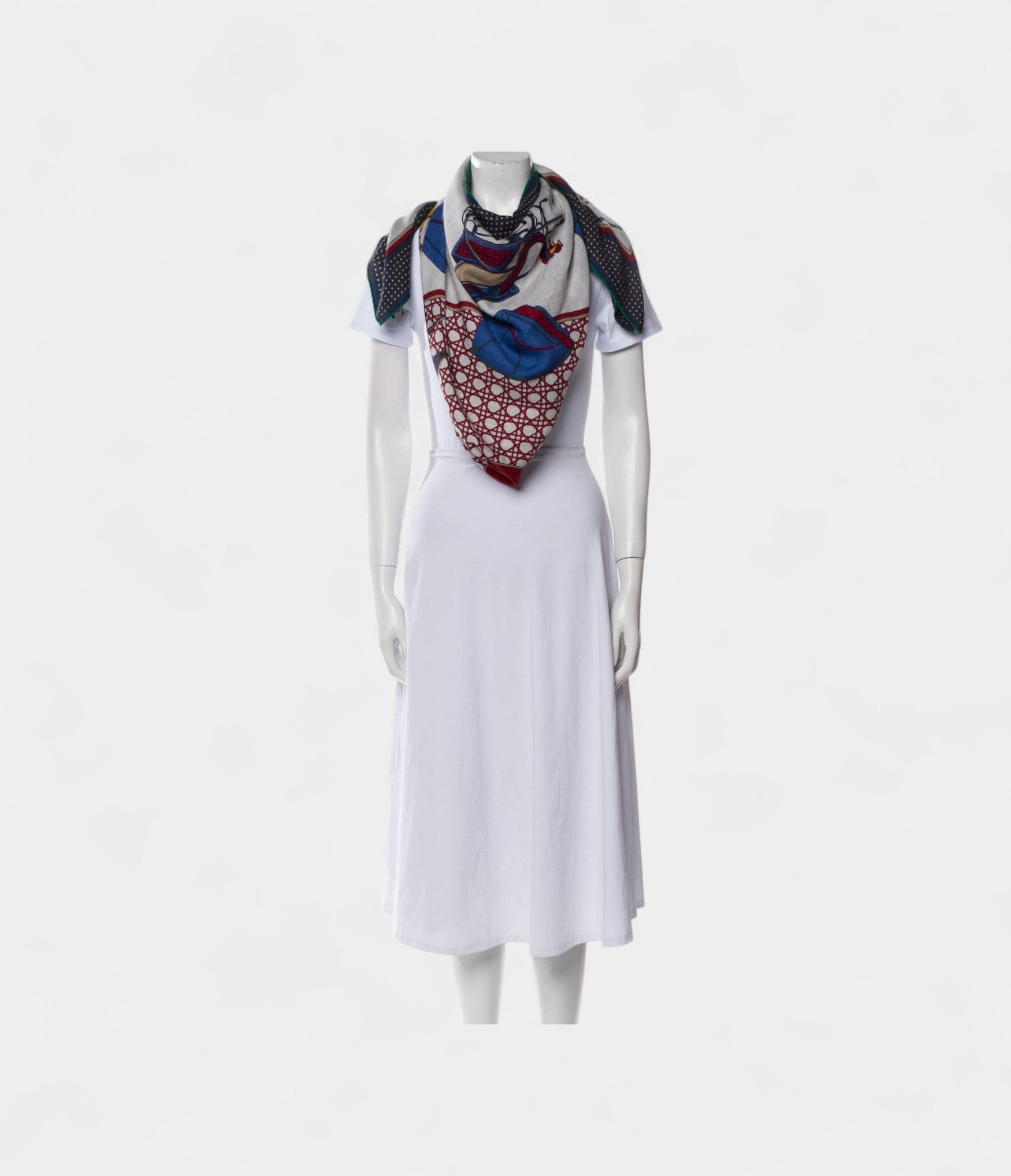 HM140cm Cashmere Shawl in Grey Transforming Cars Motif