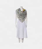 HM140cm Cashmere Shawl in Natural  & The Pegasus Motif
