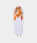 HM140cm Cashmere Shawl in Neutrals Gala Brides Applique Pique Motif