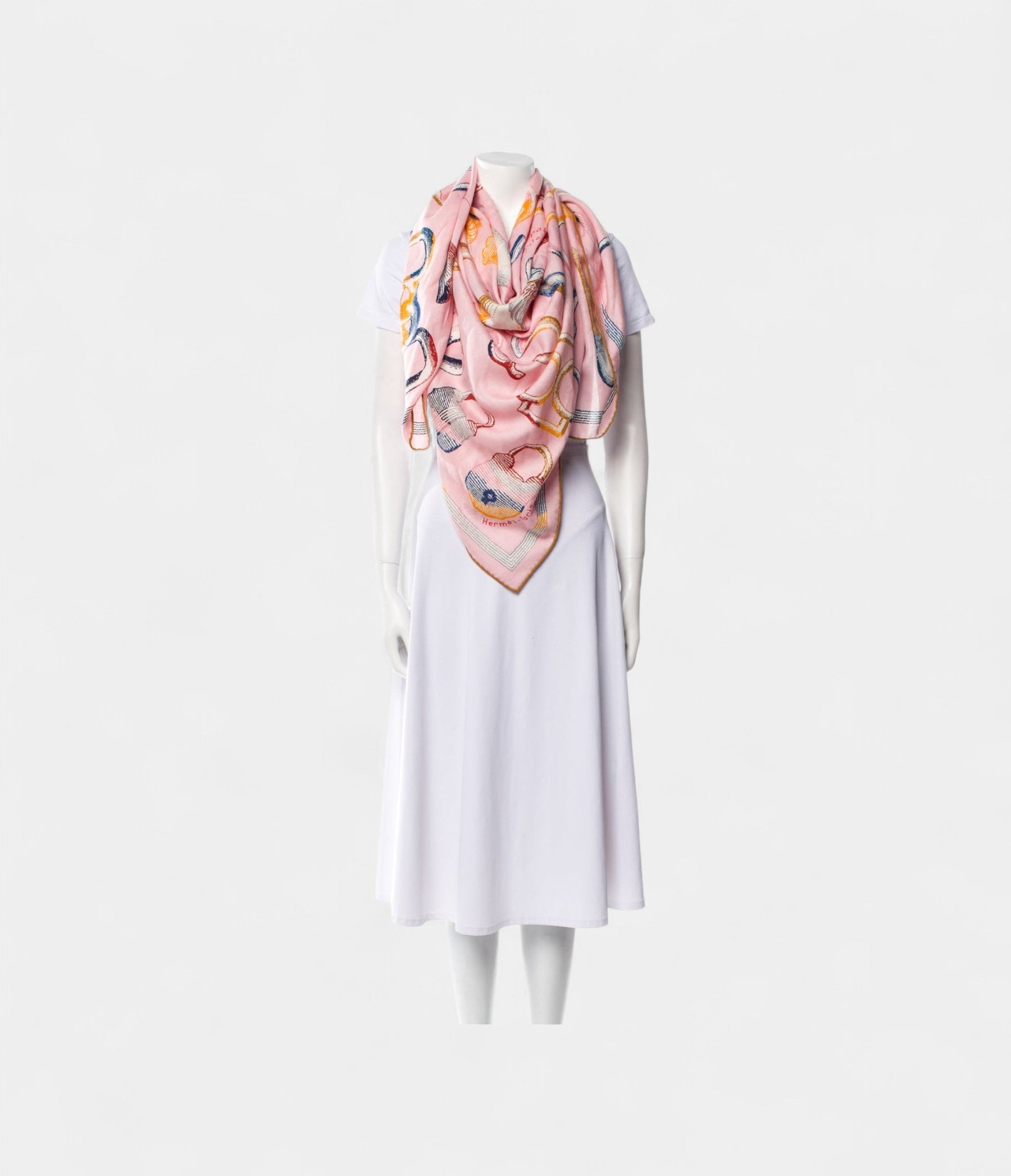 HM140cm Cashmere Shawl in Pink Poetic Inventory for a Tale