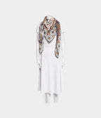 HM140cm Cashmere Shawl in Pink The Savana Dance Motif