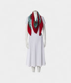 HM140cm Cashmere Shawl in Red Life of the River