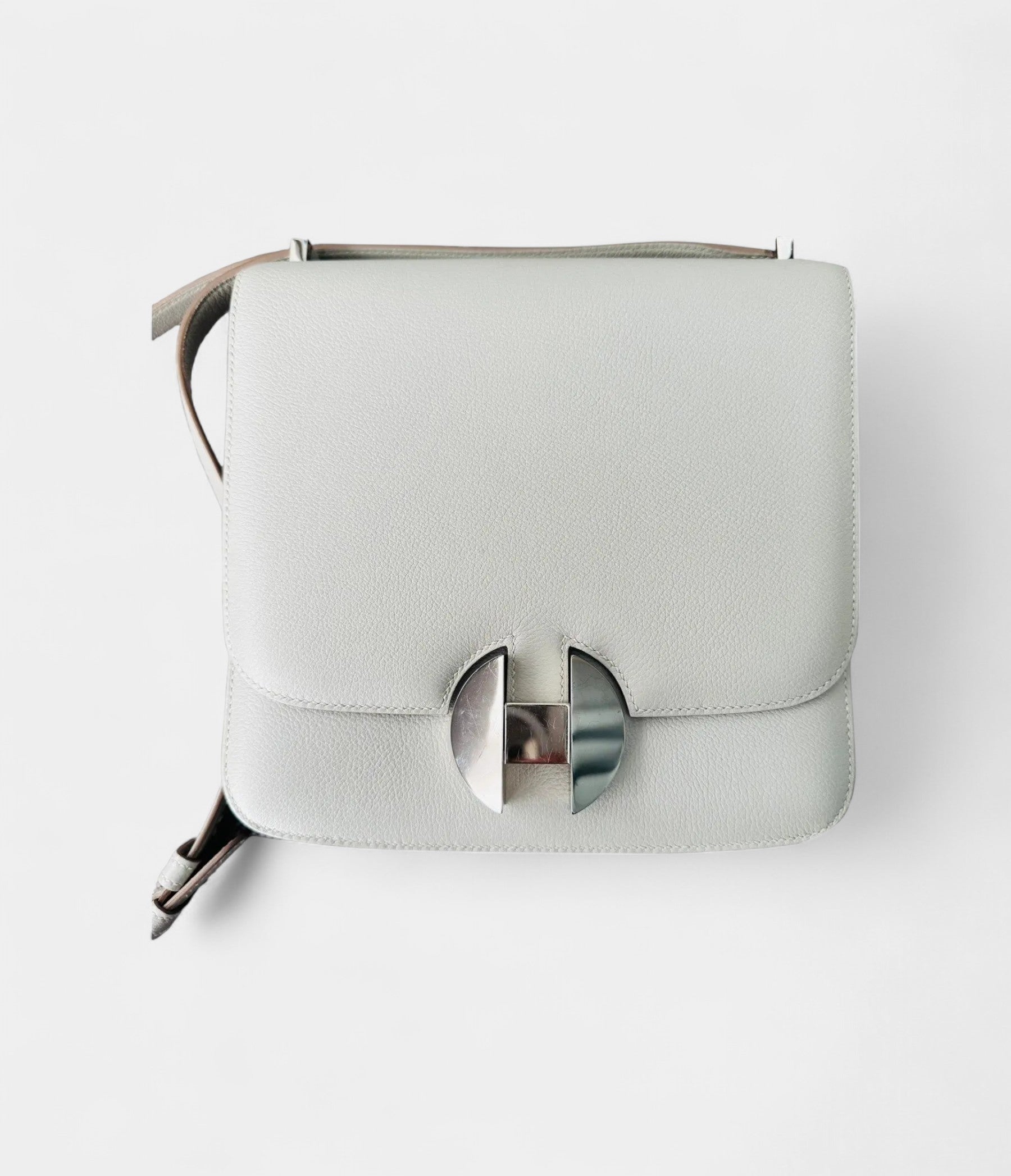 HM2002 Grey Leather Handbag